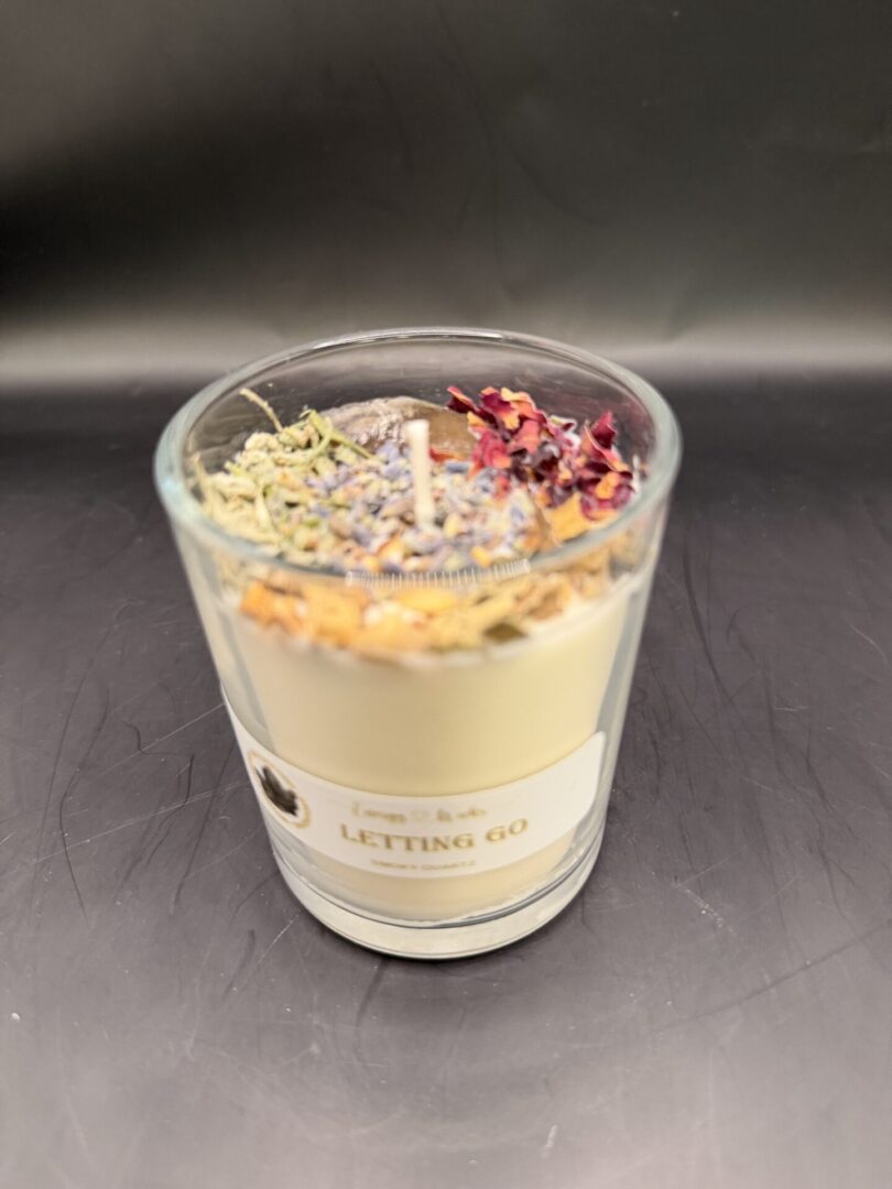 Energy & Wicks “Letting Go” Candle – Smoky Quartz